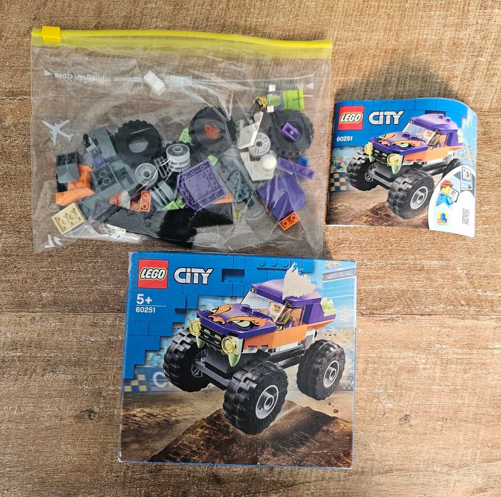 Lego City Monster Truck 60251 - Compleet, Ophalen of Verzenden, Zo goed als nieuw, Complete set, Lego