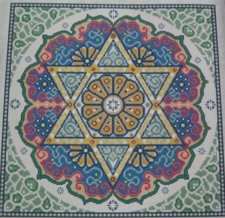 Borduurpatroon  Mandala merklap   nr 7340, Verzenden, Nieuw, Handborduren, Patroon