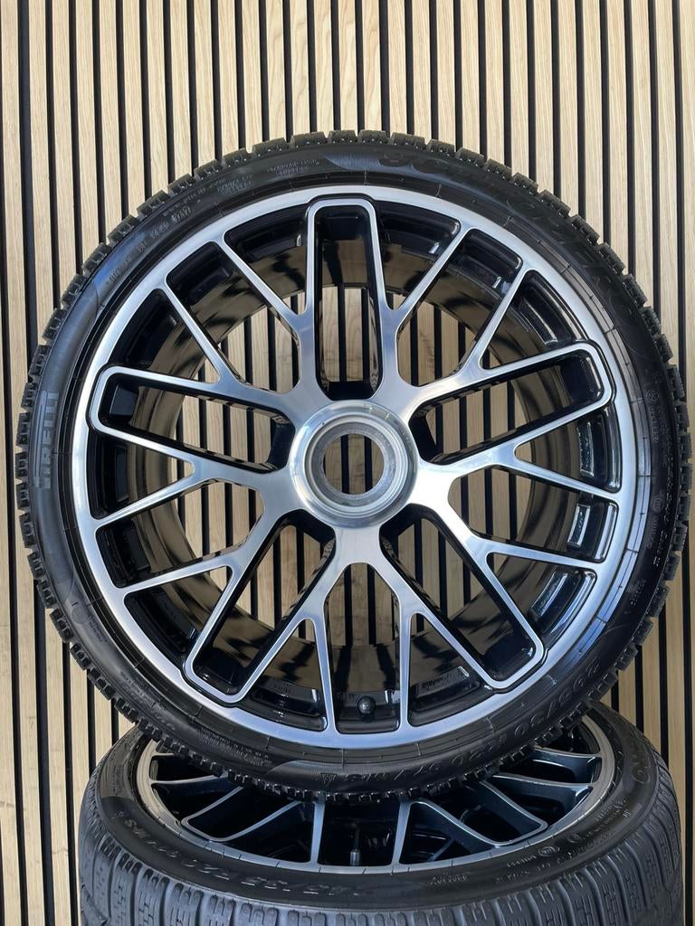 Org. Porsche 20” 911 991 Turbo S GTS Centerlock Winterbanden, Auto-onderdelen, Banden en Velgen, Gebruikt, 295 mm, ., Banden en Velgen