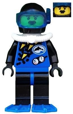 LEGO Minifig Poppetje Town Divers div001a, Ophalen of Verzenden, Zo goed als nieuw, Lego