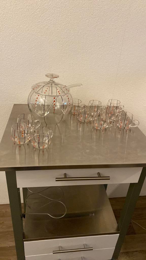 Punch / Bowl set met 10 glazen, Ophalen