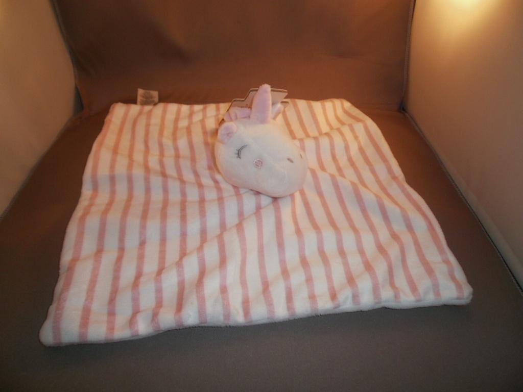 primark Eenhoorn Unicorn knuffeldoek gestreept velours Roze, Ophalen of Verzenden, Nieuw, Overige typen