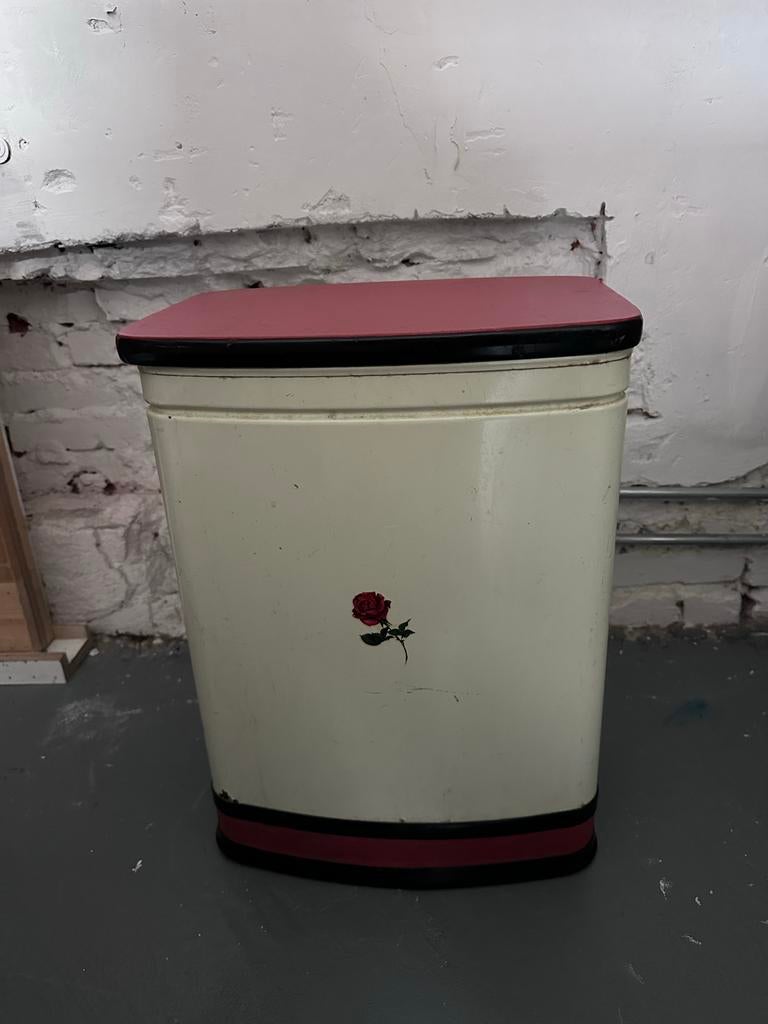 Vintage Brabantia Afvalemmer, Ophalen, Gebruikt, 40 liter of meer, Metaal