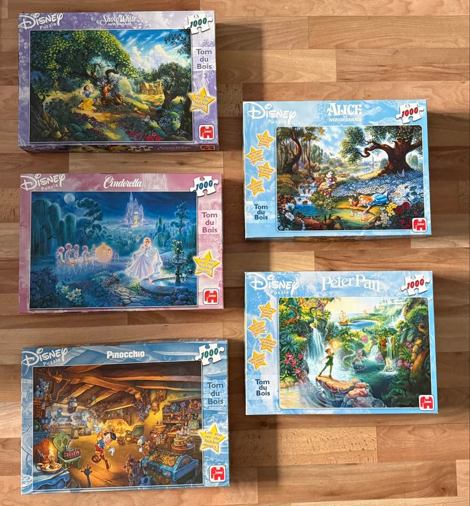 Disney Puzzels - Tom du Bois - 1000 Stukjes, Ophalen of Verzenden, 500 t/m 1500 stukjes, Gebruikt, Legpuzzel