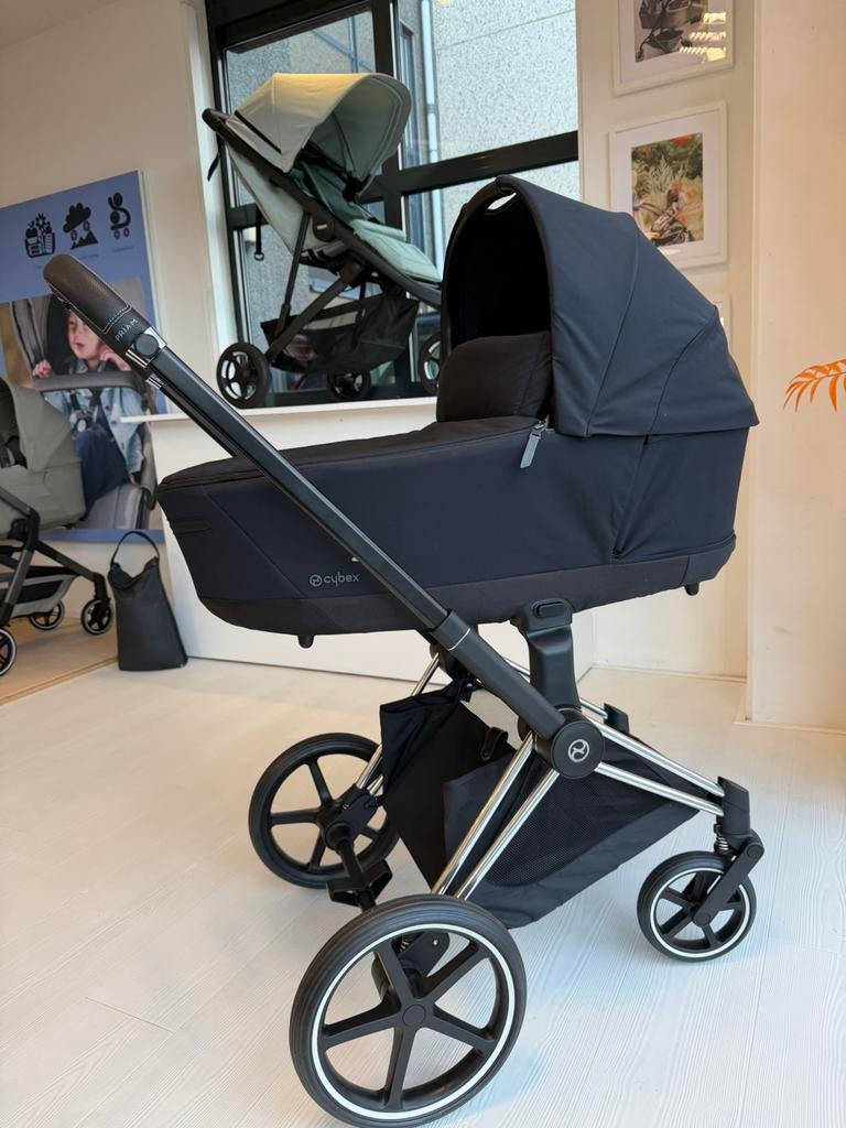 Showmodel Cybex Priam Kinderwagen Chrome Black - Sepia Black, Ophalen, Zo goed als nieuw, Overige merken