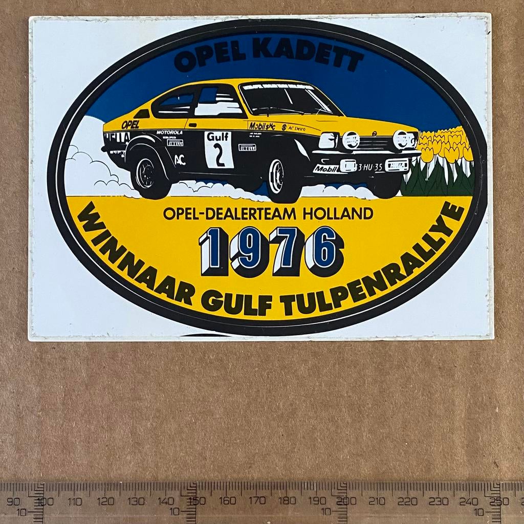 sticker opel 1976, Verzamelen, Verzenden, Zo goed als nieuw, Auto of Motor