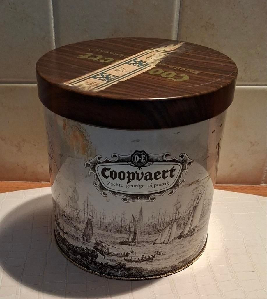 Coopvaert pijptabak blik, met originele wikkel f 5.80, Ophalen of Verzenden, Gebruikt, Douwe Egberts