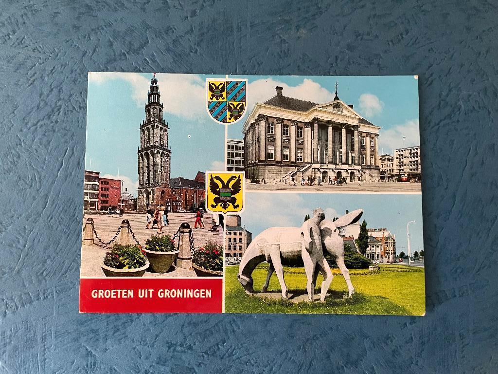 Ansichtkaart Groningen Martinitoren Peerd van Ome Loeks, Ophalen of Verzenden, 1960 tot 1980, Gelopen, Groningen
