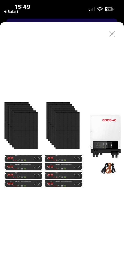 Off grid hybride thuis batterij accu  +omvormer+zonnepanelen, Doe-het-zelf en Verbouw, Zonnepanelen en Toebehoren, Ophalen, Nieuw