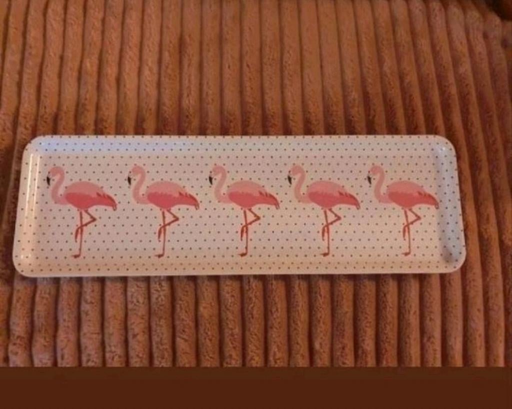 Flamingo dienblad, Ophalen of Verzenden, Nieuw, Rechthoekig, Kunststof