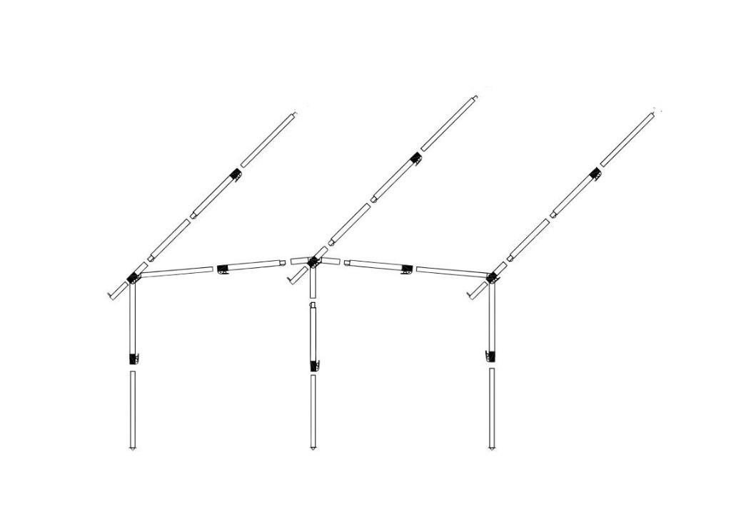 tentstokken aluminium v caravanvoortent, Caravans en Kamperen, Tentaccessoires, Gebruikt, Ophalen of Verzenden