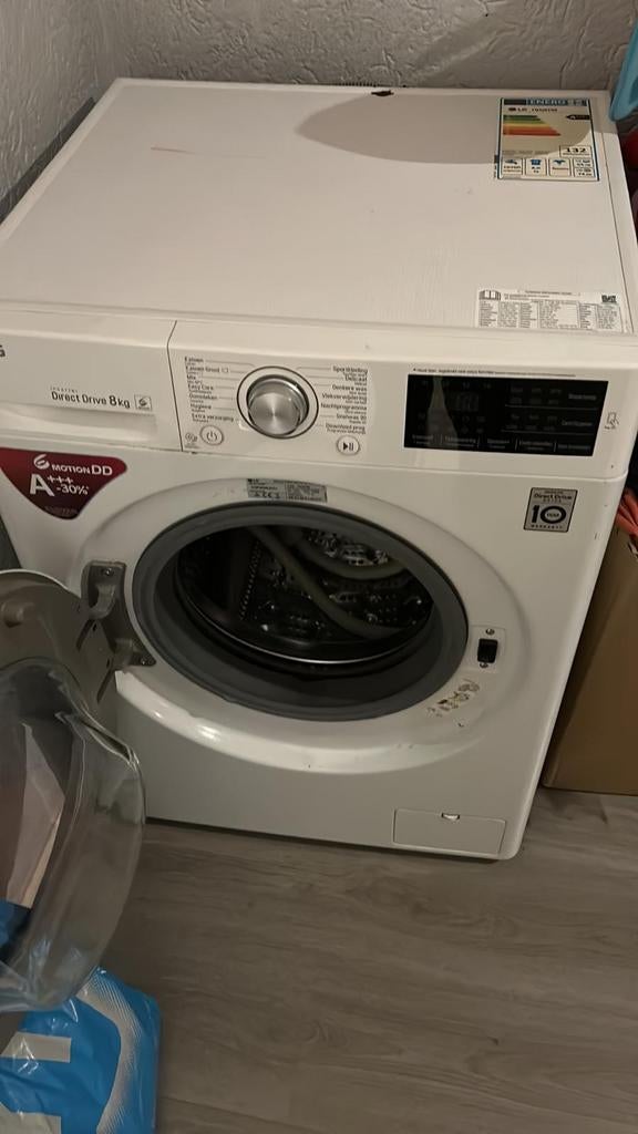 LG Wasmachine A+++ Zo Goed Als Nieuw - Wegens Verhuizing, Ophalen of Verzenden, Zo goed als nieuw, Voorlader, 85 tot 90 cm
