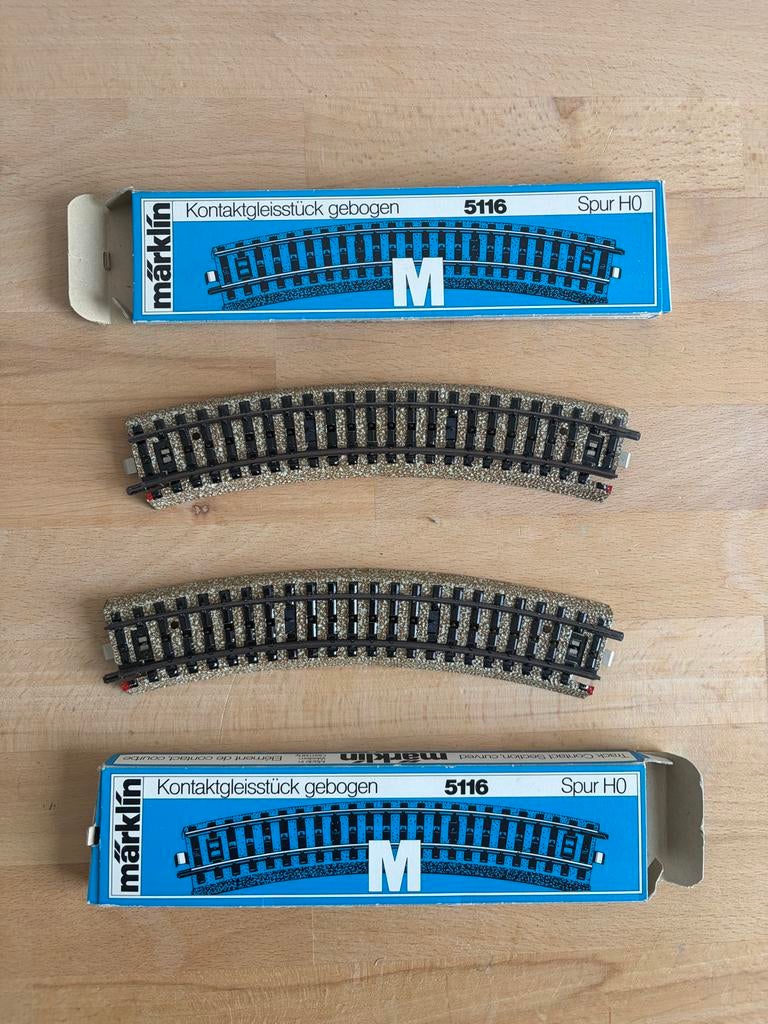 Märklin 5116 Contactrail gebogen - HO, Wisselstroom, Rails, Ophalen of Verzenden, Zo goed als nieuw