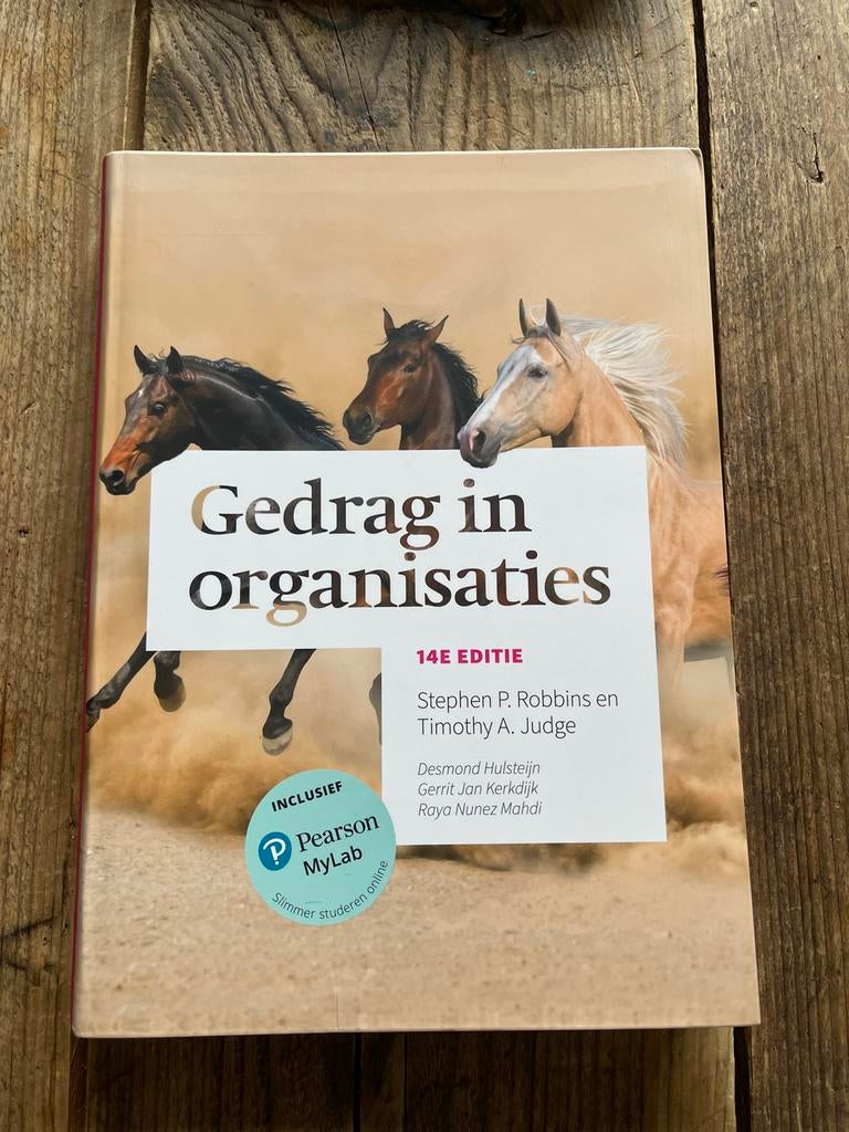 Gedrag in Organisaties - 14e editie, Boeken, Ophalen of Verzenden, Gamma, Zo goed als nieuw, HBO