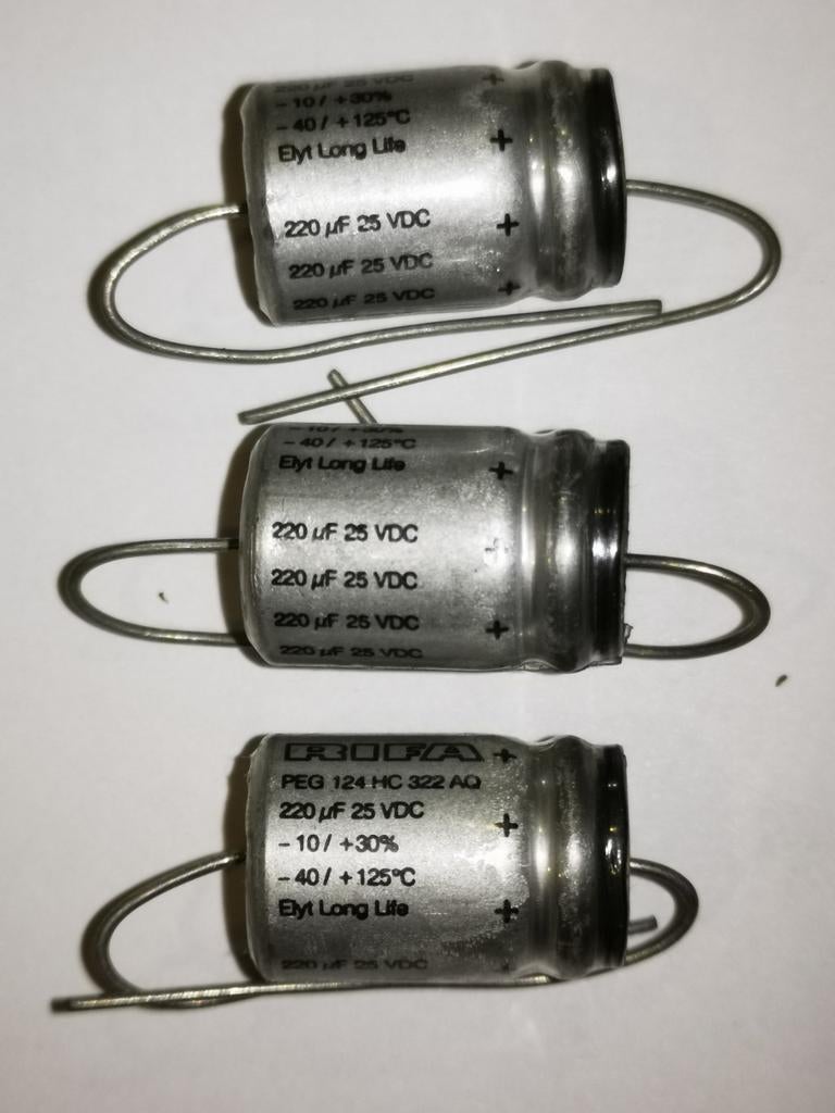 220µF 25V Rifa PEG124 Long Life Audio, Ophalen of Verzenden