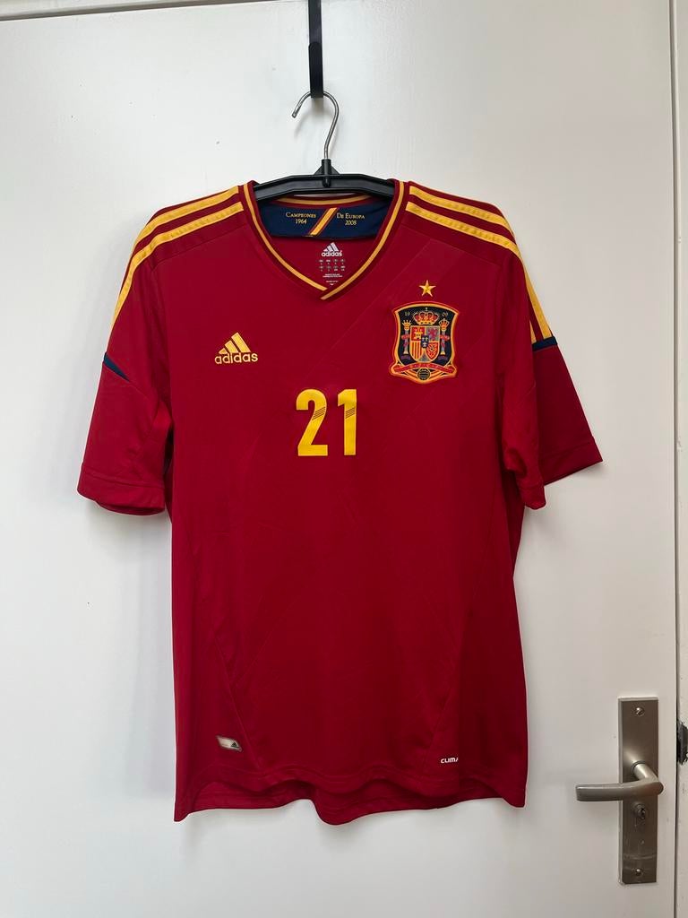 Spanje EK 2012 shirt David Silva - Maat L, Kleding | Heren, Ophalen of Verzenden, Zo goed als nieuw, Maat 52/54 (L)