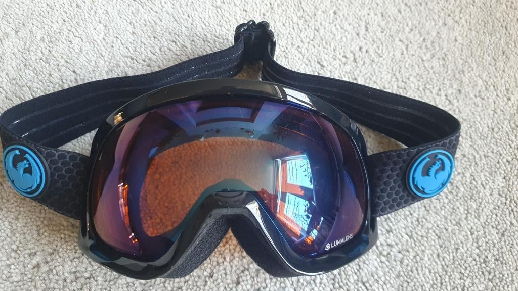 Dragon skibril lumalens blue ion / amber, Sport en Fitness, Skiën en Langlaufen, Zo goed als nieuw, Overige typen, Overige merken