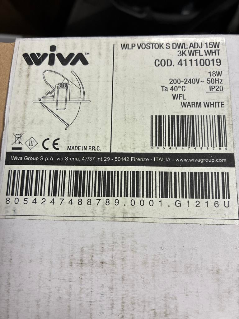 Wiva Vostok Downlight 15W - Nieuw in doos!, Led-lamp, Minder dan 30 watt, Nieuw, Overige fittingen