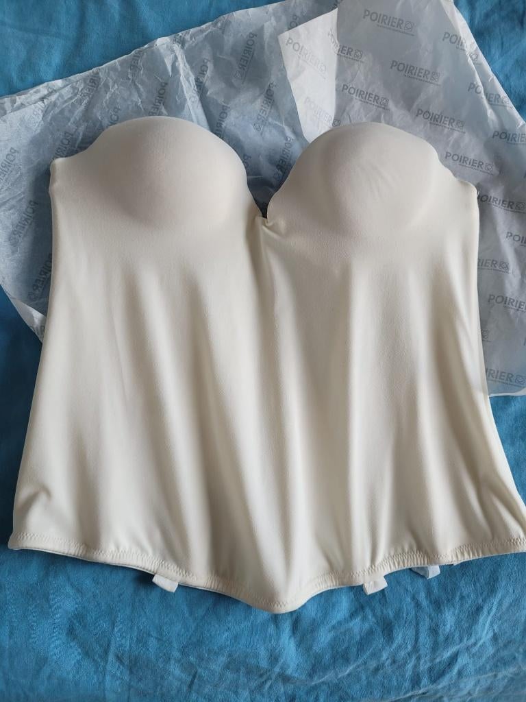 Poirier torselet / korset, Kleding | Dames, Trouwkleding en Trouwaccessoires, Zo goed als nieuw, Accessoires, Wit, Ophalen