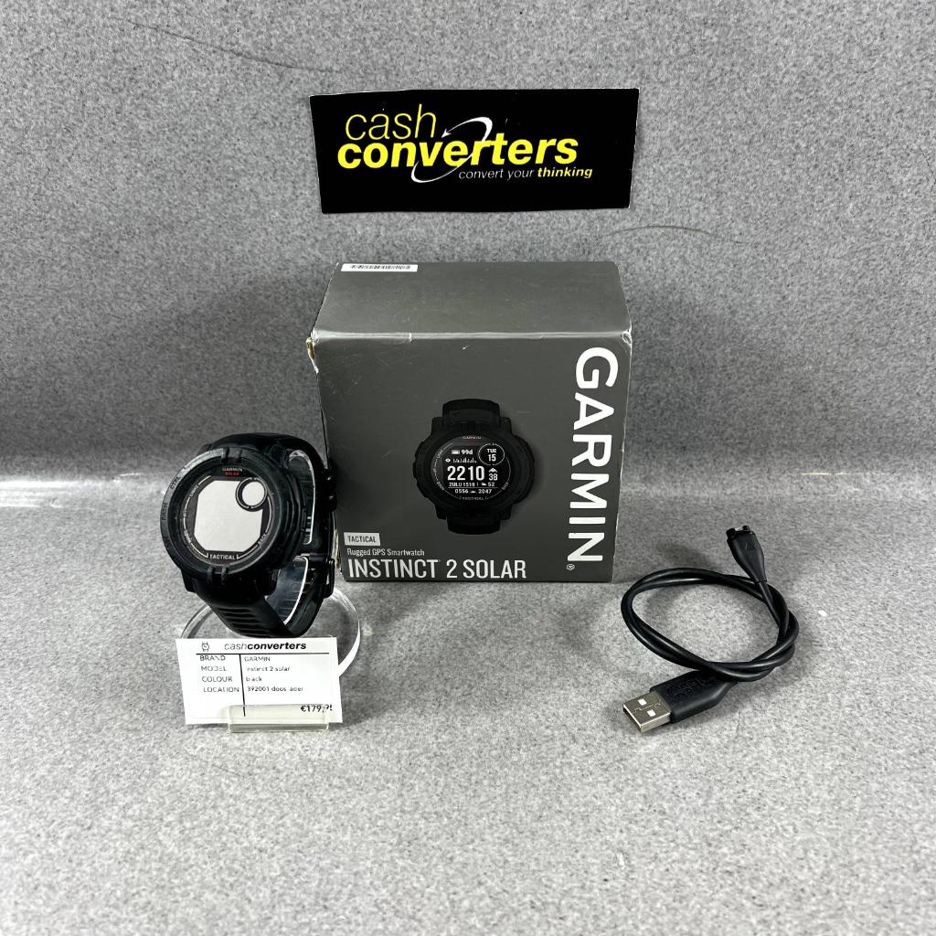 Garmin Instinct 2 Solar | smartwatch | lader | SALE | 392001, Gebruikt, Zwart, Garmin, Ophalen of Verzenden