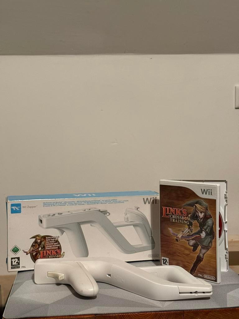 Link's Crossbow Training Wii met Zapper in doos, Gebruikt, Shooter, 1 speler, Ophalen of Verzenden