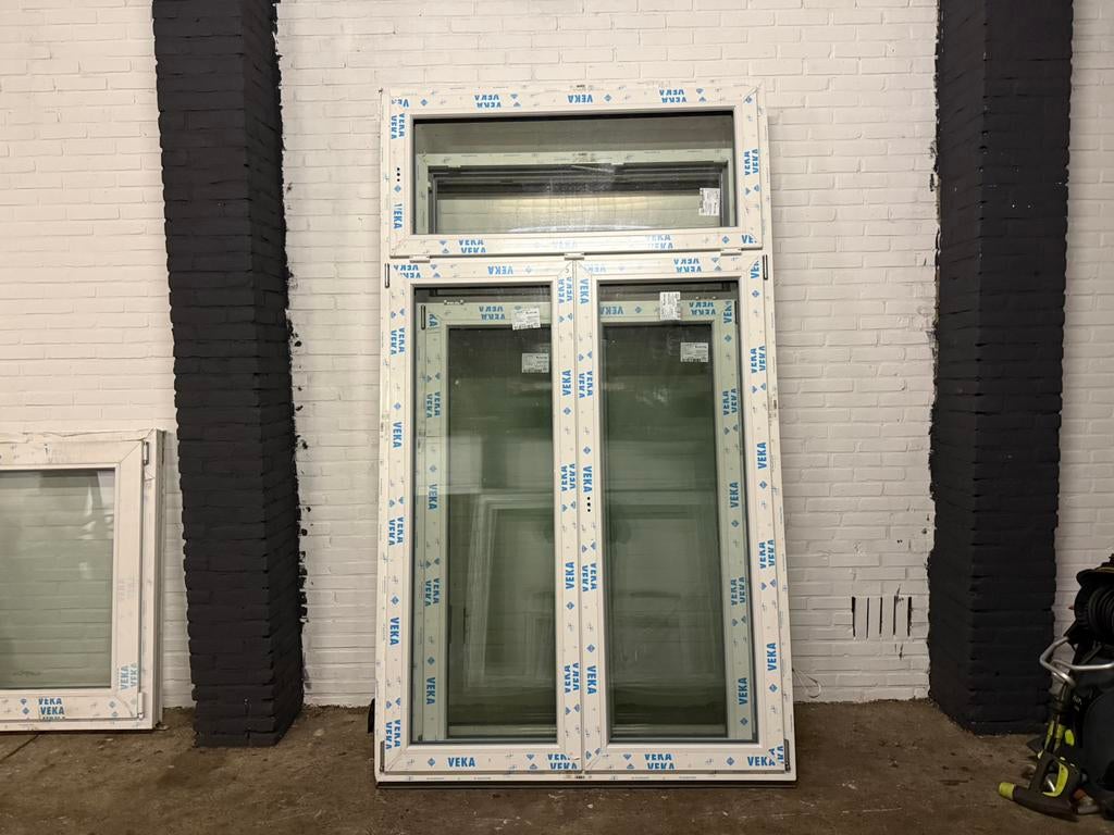 Balkondeuren | kiep raam | wit | nieuw | op voorraad!, Kunststof, Deurkozijn, Nieuw, Inclusief glas