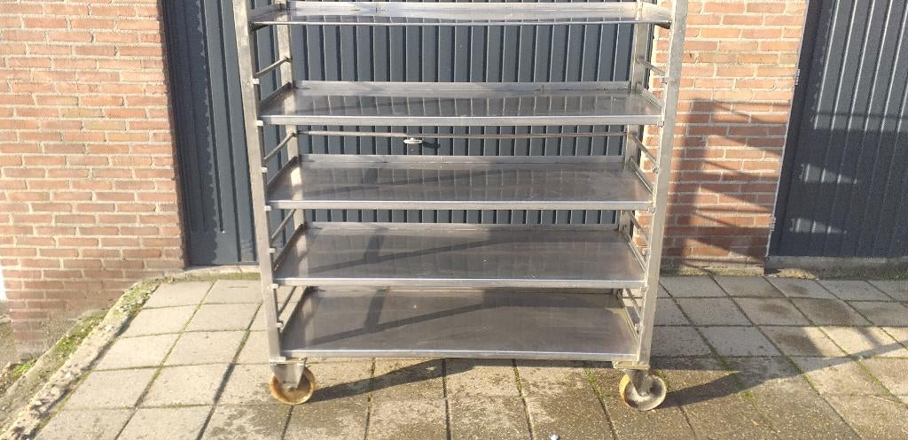 rvs plateukar, 100 liter of meer, Ophalen, Gebruikt, Transportkar