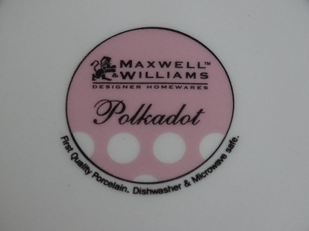 Servies, Maxwell & Williams POLKADOT roze, zo goed als nieuw, Overige typen, Ophalen of Verzenden, Zo goed als nieuw, Overige stijlen