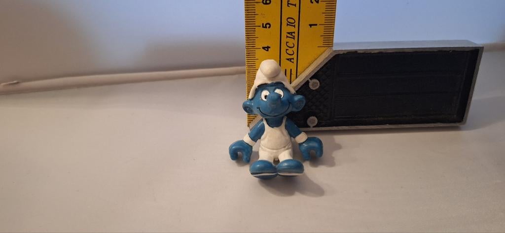Smurf zittend uit 1980 schleich peyo (5.3), Overige Smurfen, ., Schleich, Ophalen of Verzenden