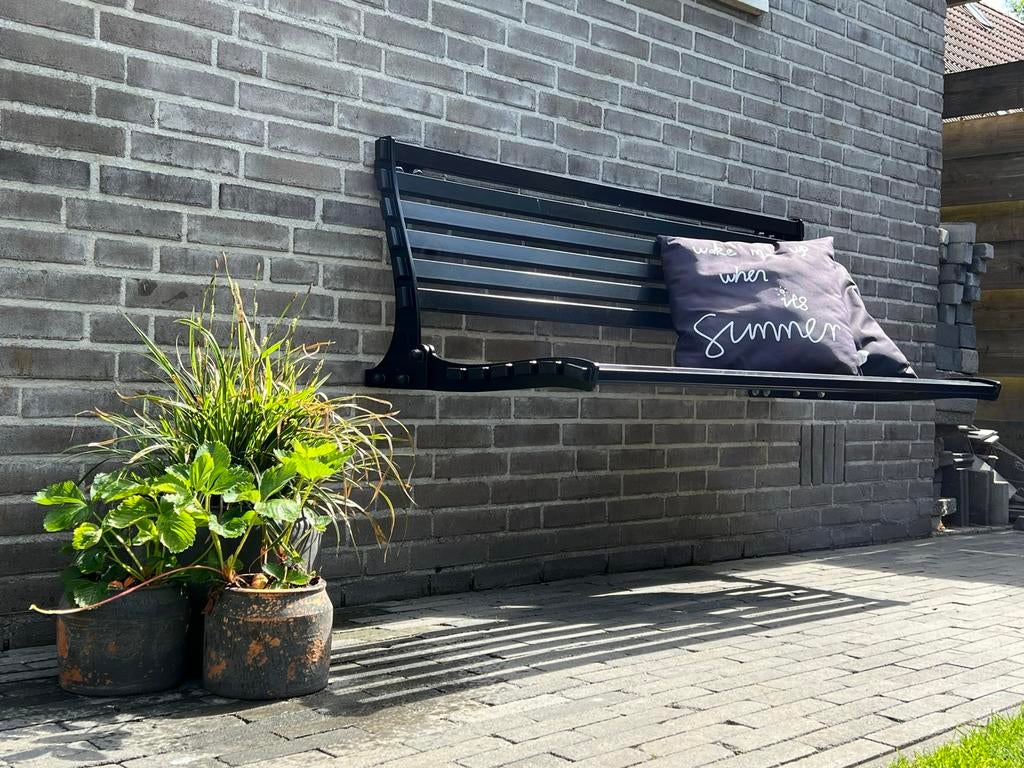 Muurbankje opklapbaar staal, duurzaam en gratis bezorgd, Tuin en Terras, Ophalen of Verzenden, Nieuw, Metaal
