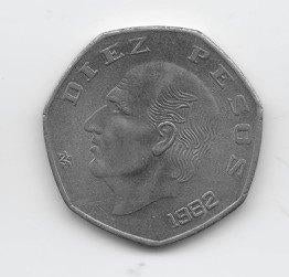 Mexico 10 pesos 1982 KM# 477.2, Verzenden, Midden-Amerika, Losse munt