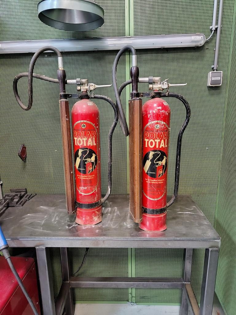 Vintage CO2 blusser brandblusser voor in mancave, Ophalen, Gebruikt