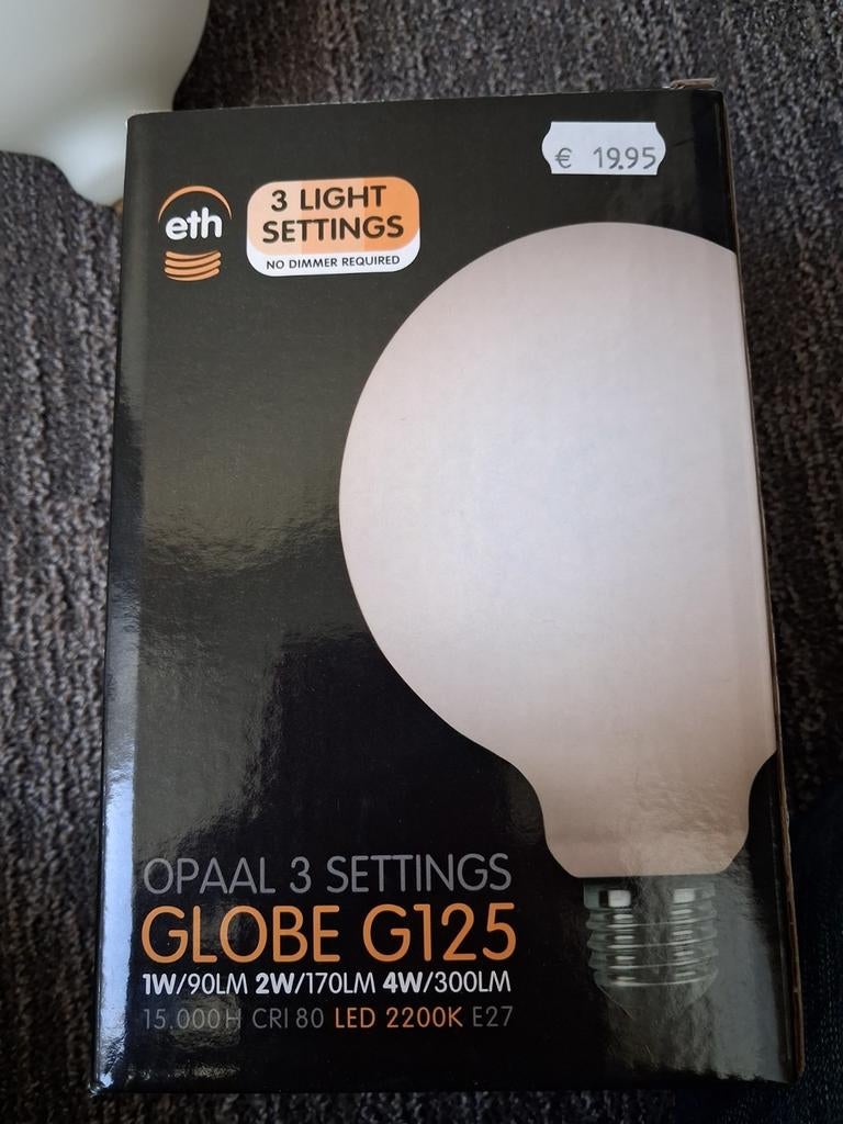 4x ETH Globe G125 LED Lampen - Nieuwstaat, Led-lamp, Soft of Flame, Zo goed als nieuw, Modern