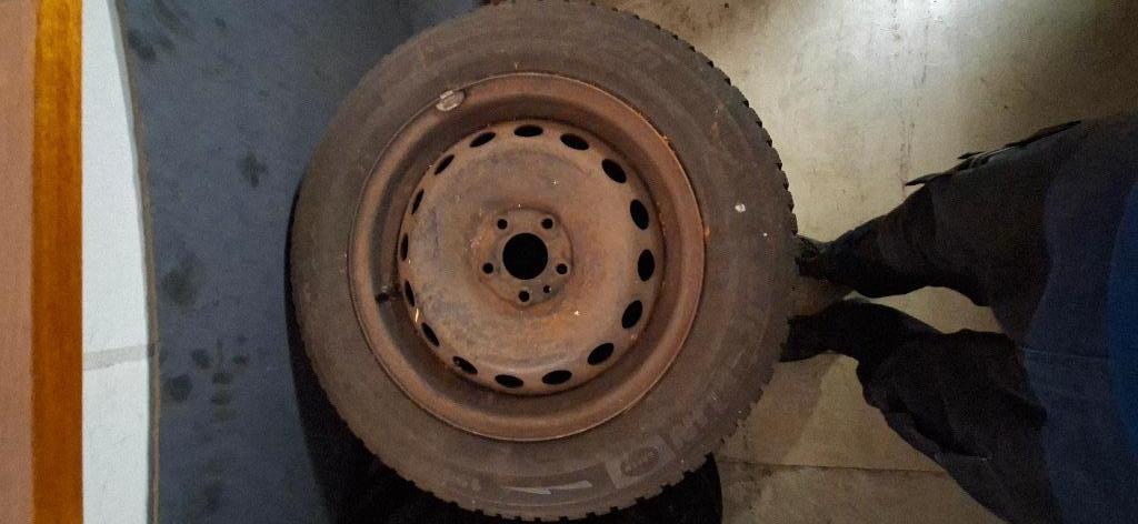 Vw seat skoda Stalen velgen met winterbanden, Ophalen, Gebruikt, 16 inch, Banden en Velgen