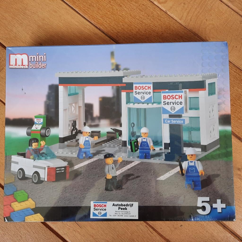 Ministeck Mini Builder bouwstenen Bosch Service autogarage, Ophalen of Verzenden, Nieuw