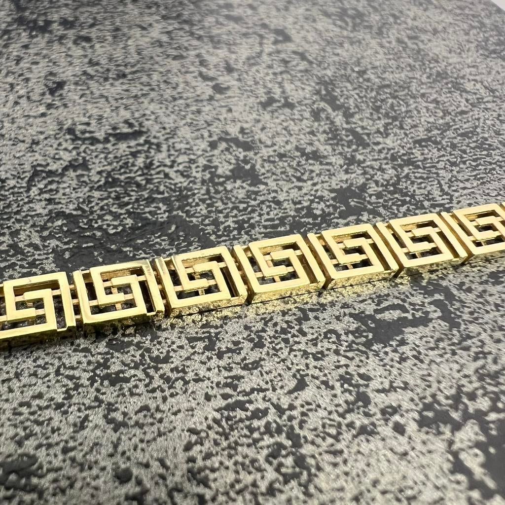 14k gouden armband versace schakel, Sieraden, Tassen en Uiterlijk, Armbanden, Ophalen of Verzenden, Nieuw, Goud