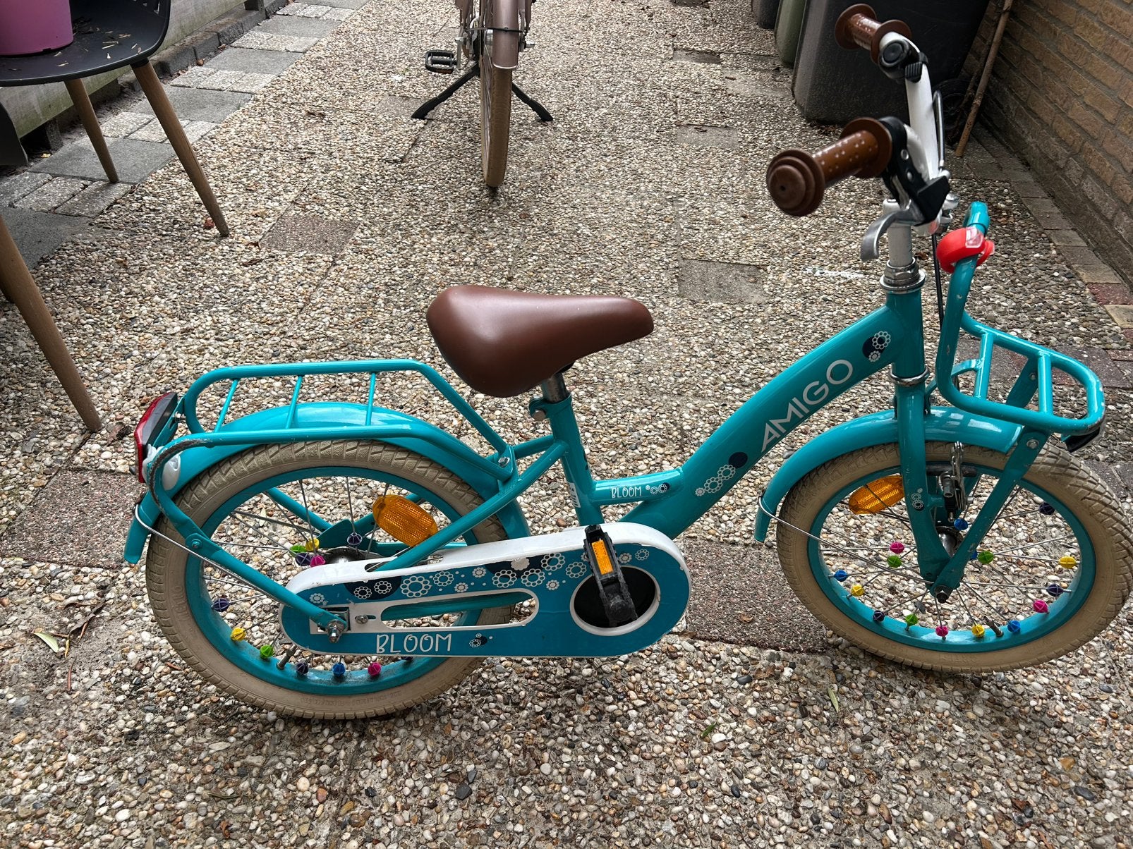 Amigo meisjesfiets, Ophalen, Gebruikt, Terugtraprem, 16 tot 20 inch