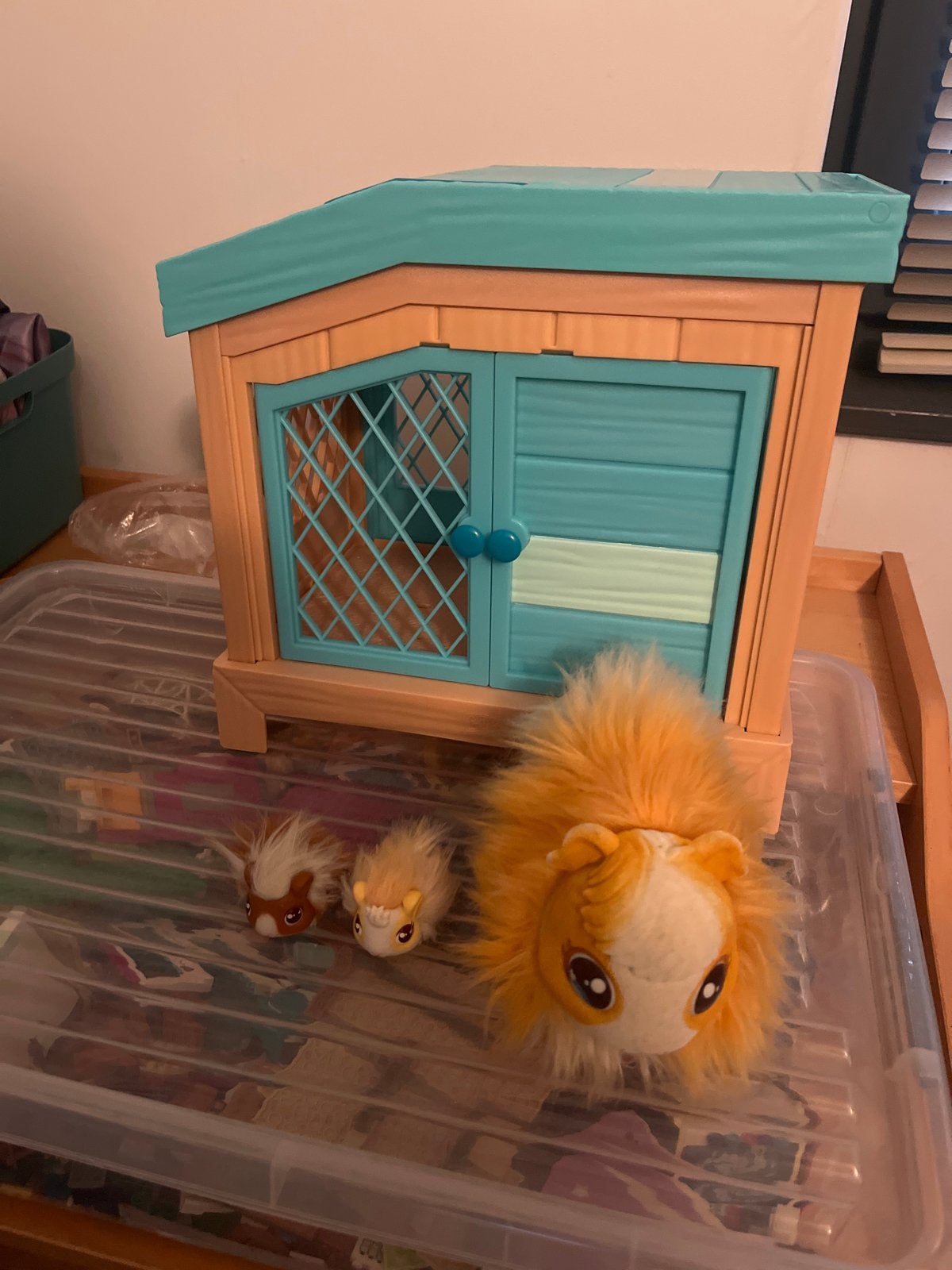 Cavia met kleintjes en hokje zoekt nieuw huis!, Ophalen of Verzenden, Gebruikt, Meerkleurig, Overige typen