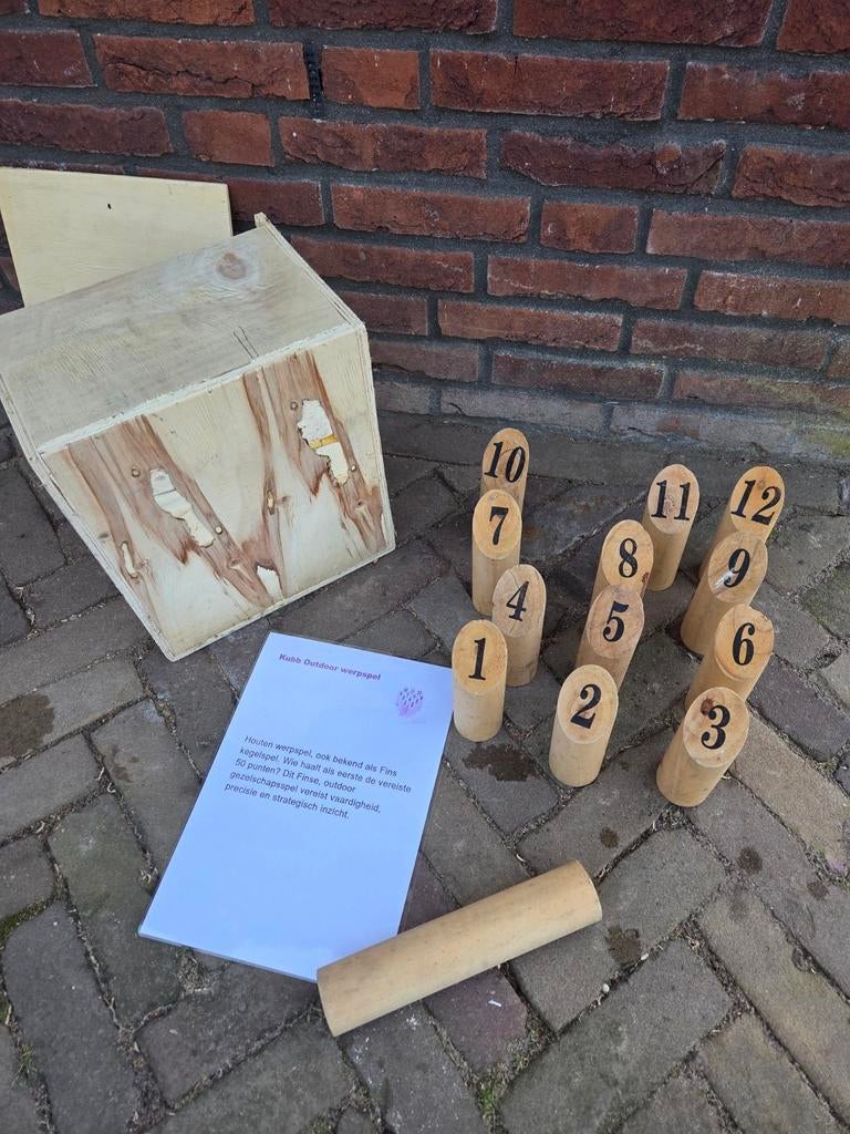 Kubb outdoor werp spel Oud hollandse spellen., Hobby en Vrije tijd, Ophalen
