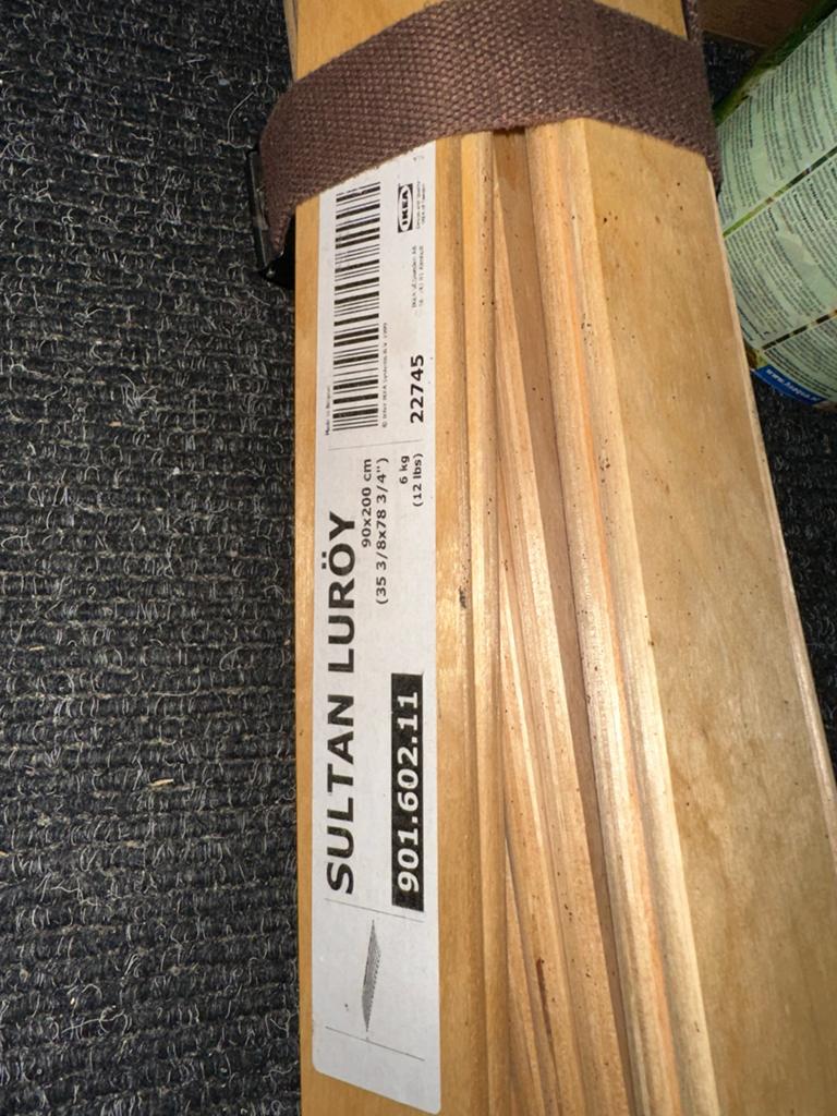 IKEA SULTAN LURÖY lattenbodem 90x200 cm, Ophalen, 90 cm, Nieuw, 200 cm