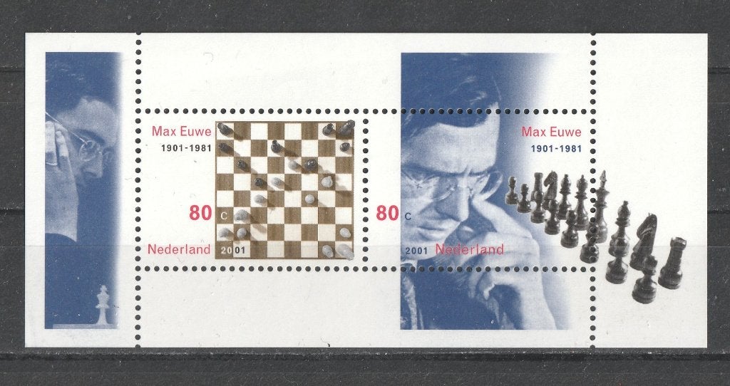 166 L Postfris Blok 1969 Max Euwe 2001, Verzenden, Na 1940, Postfris