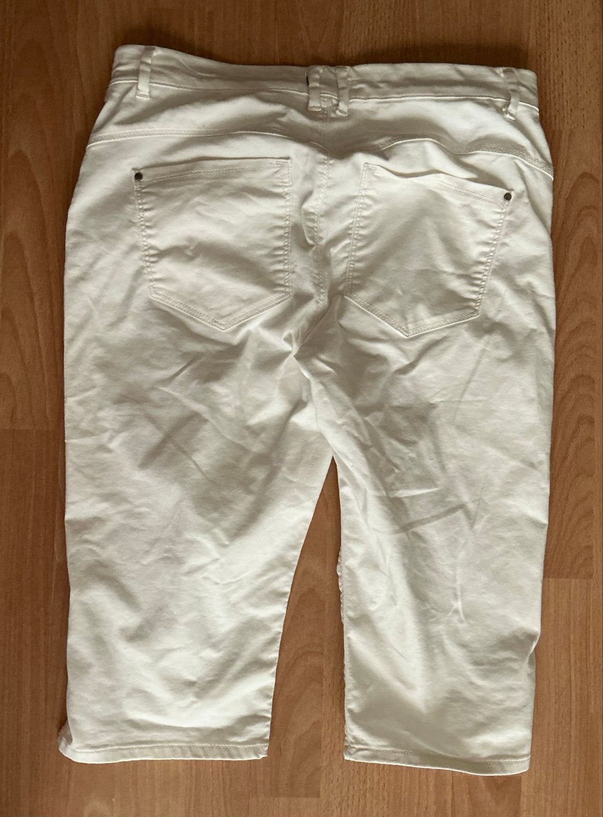 Witte Didi Kniebroek van Jeansstof - Maat 42, Wit, Maat 42/44 (L), Ophalen of Verzenden, Driekwart