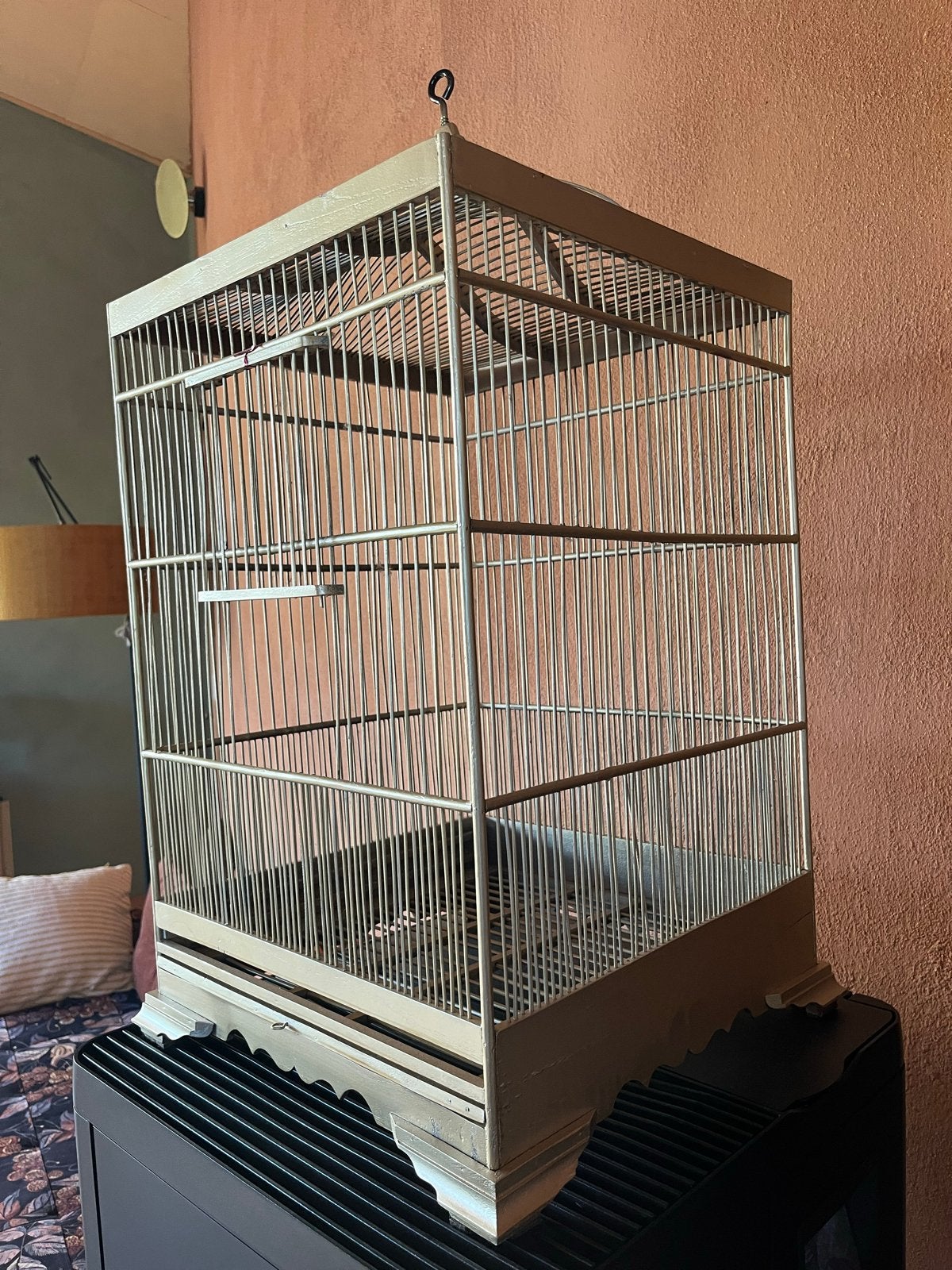 Mooie en decoratieve gouden vogelkooi, Ophalen, Gebruikt, Kooi-accessoires