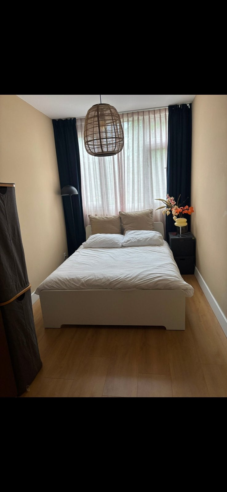 140x200 Askvoll bed inclusief matras, Ophalen, Gebruikt, Wit, Tweepersoons