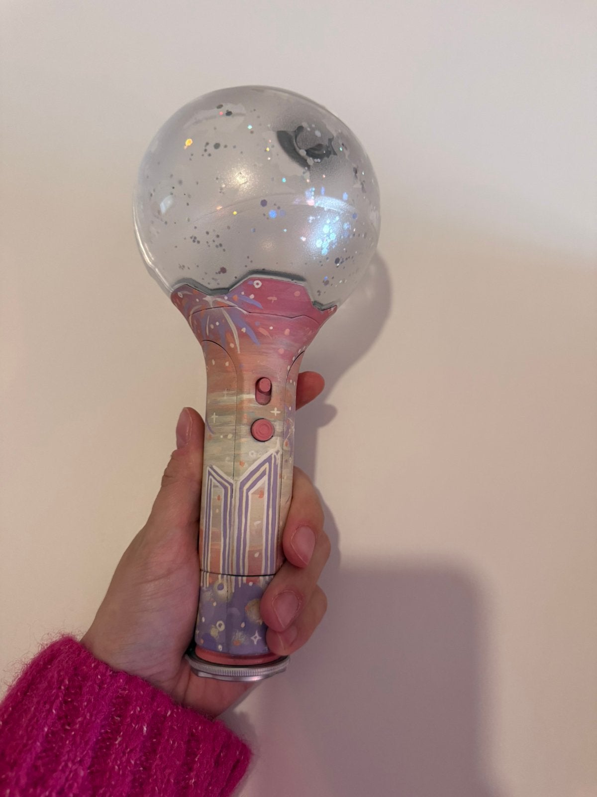 BTS armybomb lightstick customized, Ophalen of Verzenden, Zo goed als nieuw