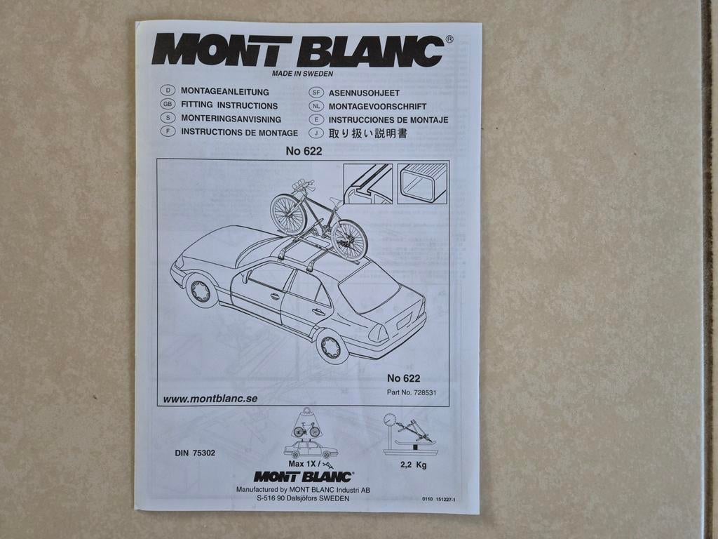 Fietsen dakdragers, Mont Blanc No. 622, 2 stk., Ophalen, Zo goed als nieuw, Dakdrager