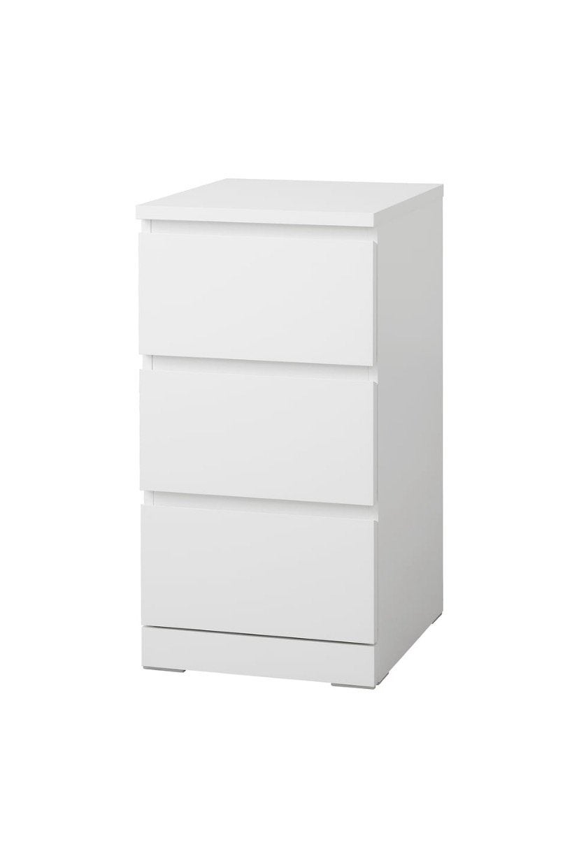Gezocht Malm ladekast 3 lades wit, Ophalen, 50 tot 100 cm, Zo goed als nieuw, 3 of 4 laden