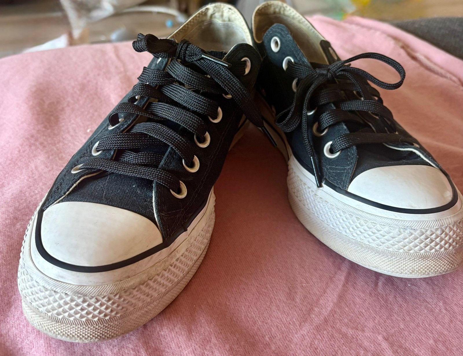All stars met plateau zolen., Kleding | Dames, Schoenen, Ophalen, Gedragen, Zwart, Sneakers of Gympen