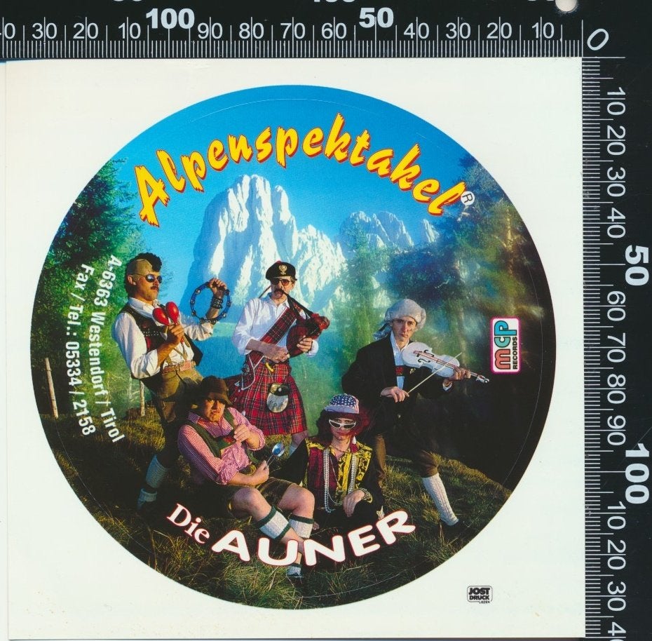 Sticker: Alpenspektakel Die Auner - Westendorf Tirol, Ophalen of Verzenden, Zo goed als nieuw, Bedrijf of Vereniging