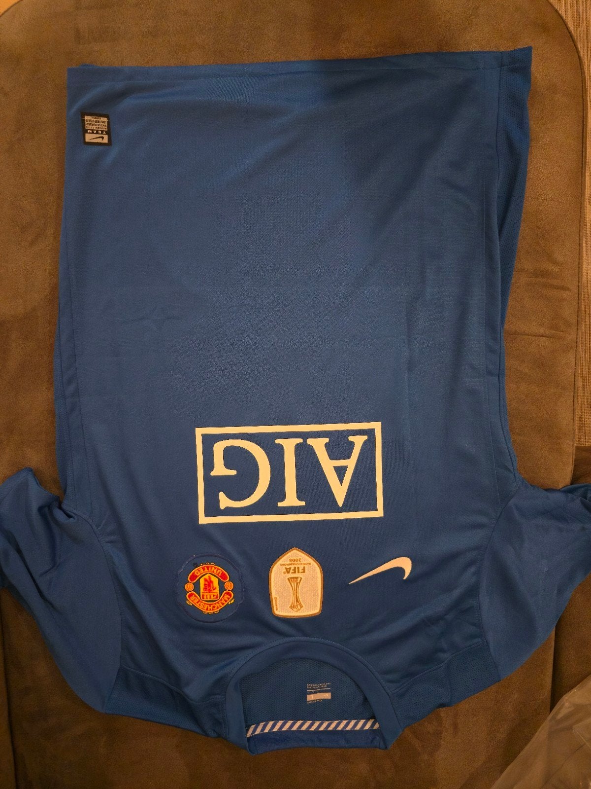Voetbalshirt Ronaldo #7 Man Utd Blauw 2008/2009 - Maat L, Maat L, Ophalen of Verzenden, Nieuw, Shirt